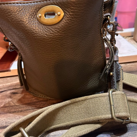 JCREW Designer Dark Green Leather Turnlock Crossbody Bag - Picture 5 of 8